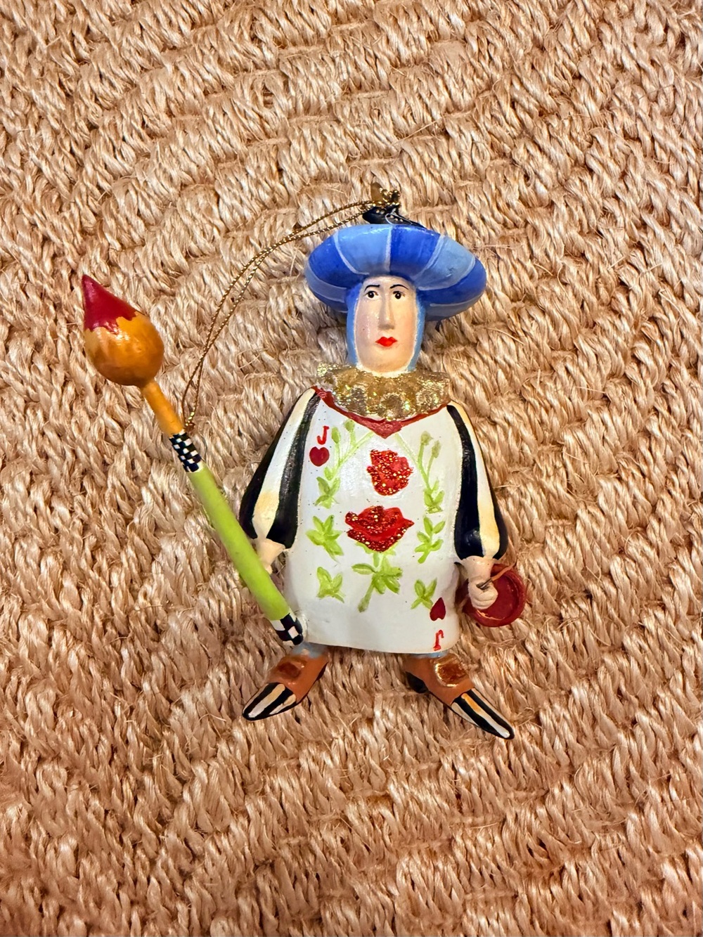 MACKENZIE-CHILDS | Painter Card Ornament- Retired Alice In Wonderland Collection